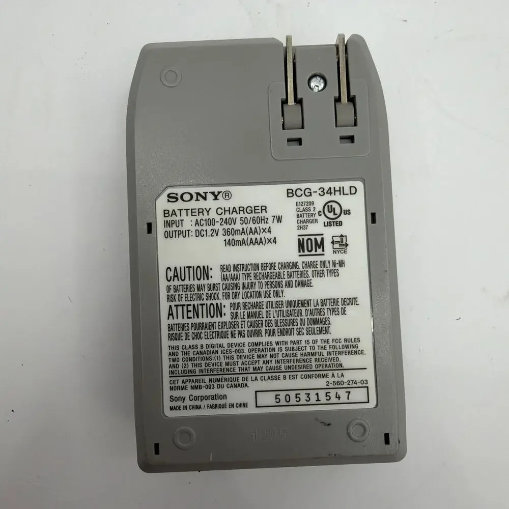 Sony CycleEnergy BCG-34HLD Ni-MH AA/AAA Battery Charger